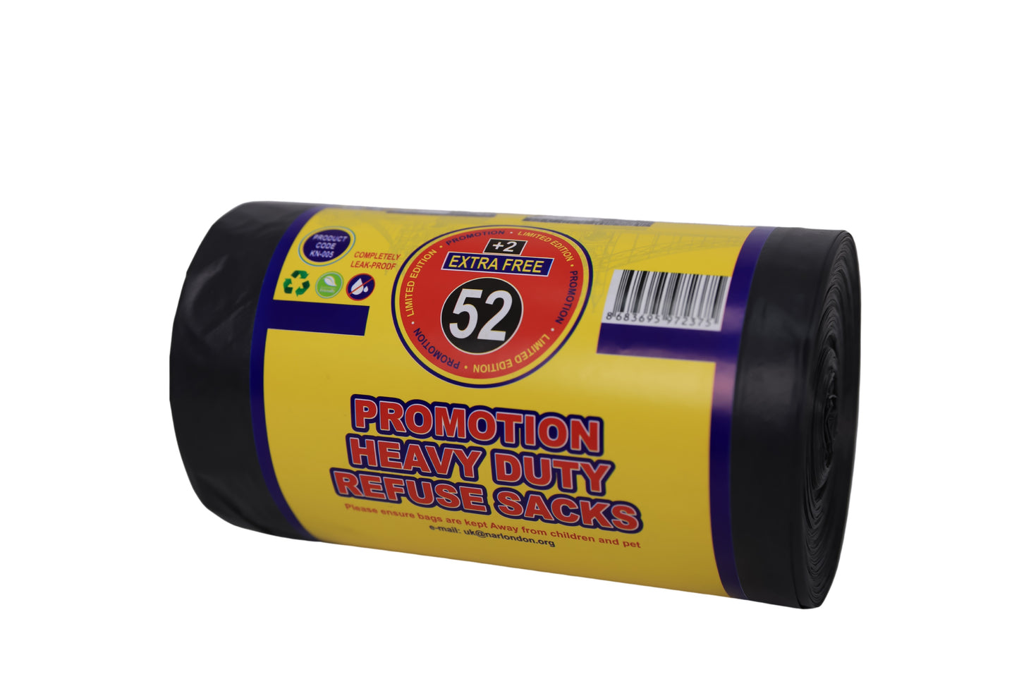 52 Pack Heavy Duty refuse sacks