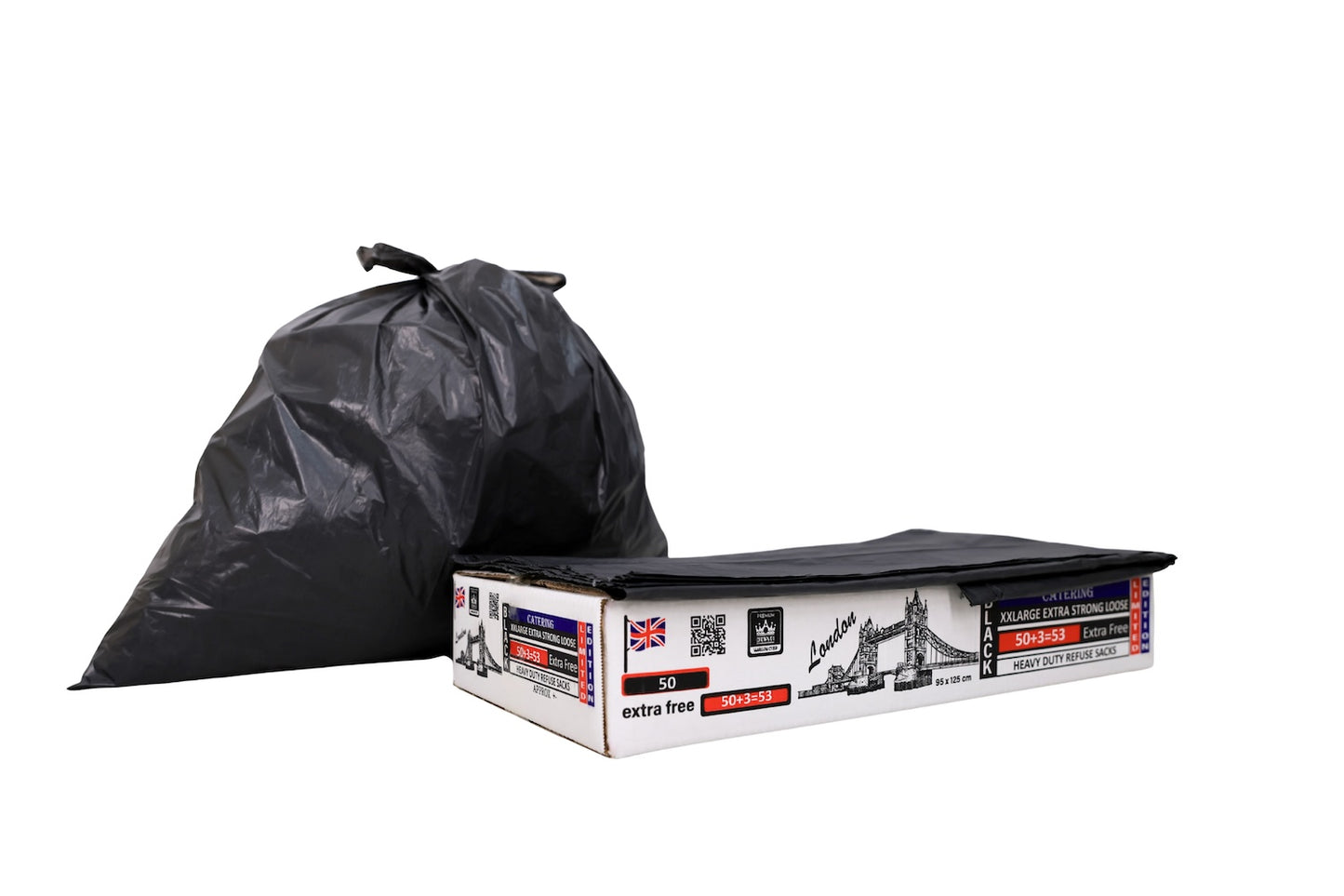 53 Extra-Large Jumbo Heavy-Duty Loose Bin Bags