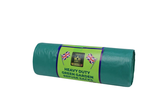 10 pack Extra Strong Green Heavy Duty refuse sacks