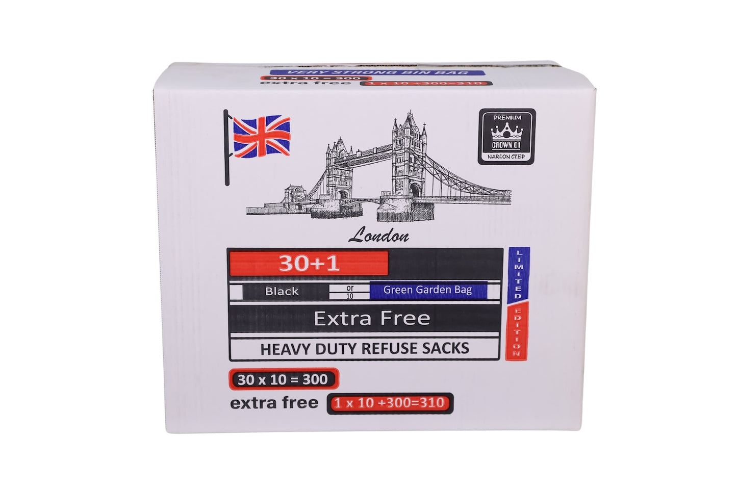 10 pack Extra Strong Heavy Duty refuse sacks