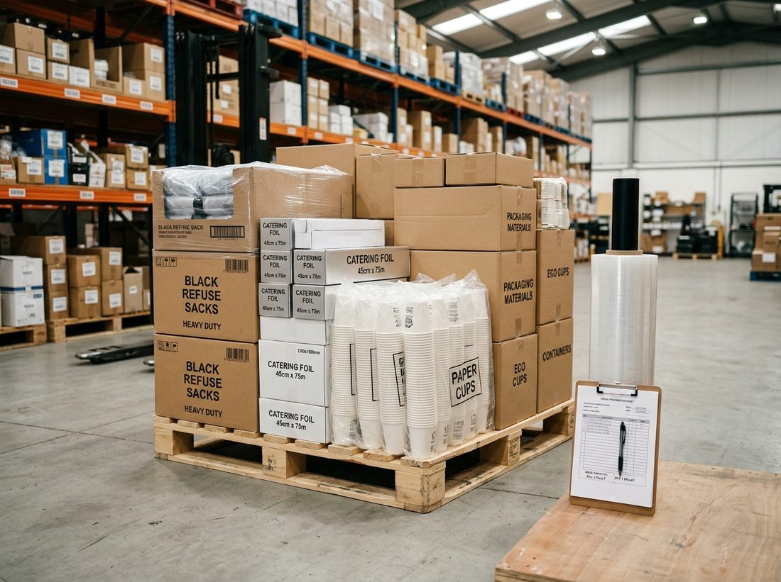 Bulk pallet order being prepared