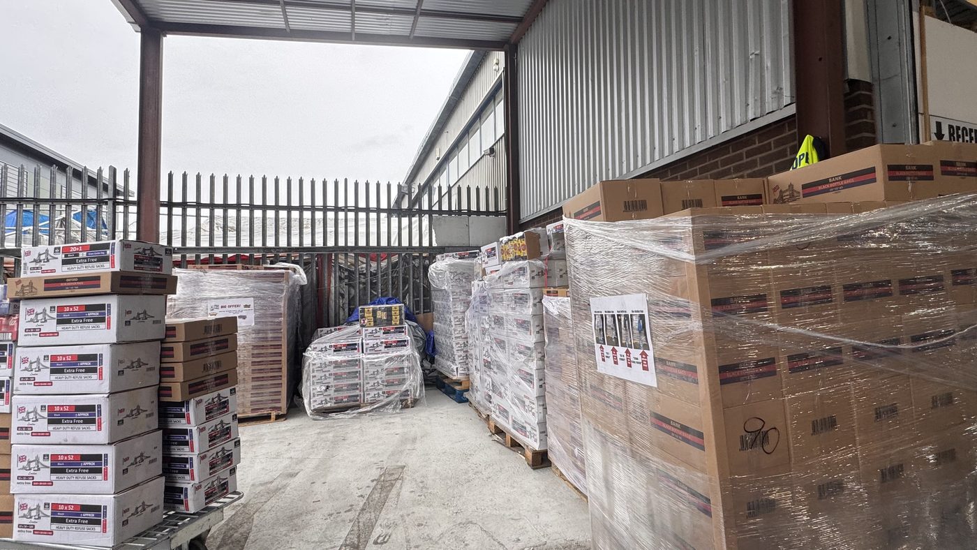 Inside the Crown01 UK warehouse aisle